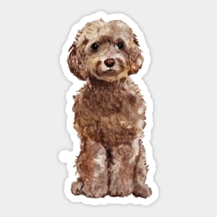 Watercolor Cockapoo Dog Sticker